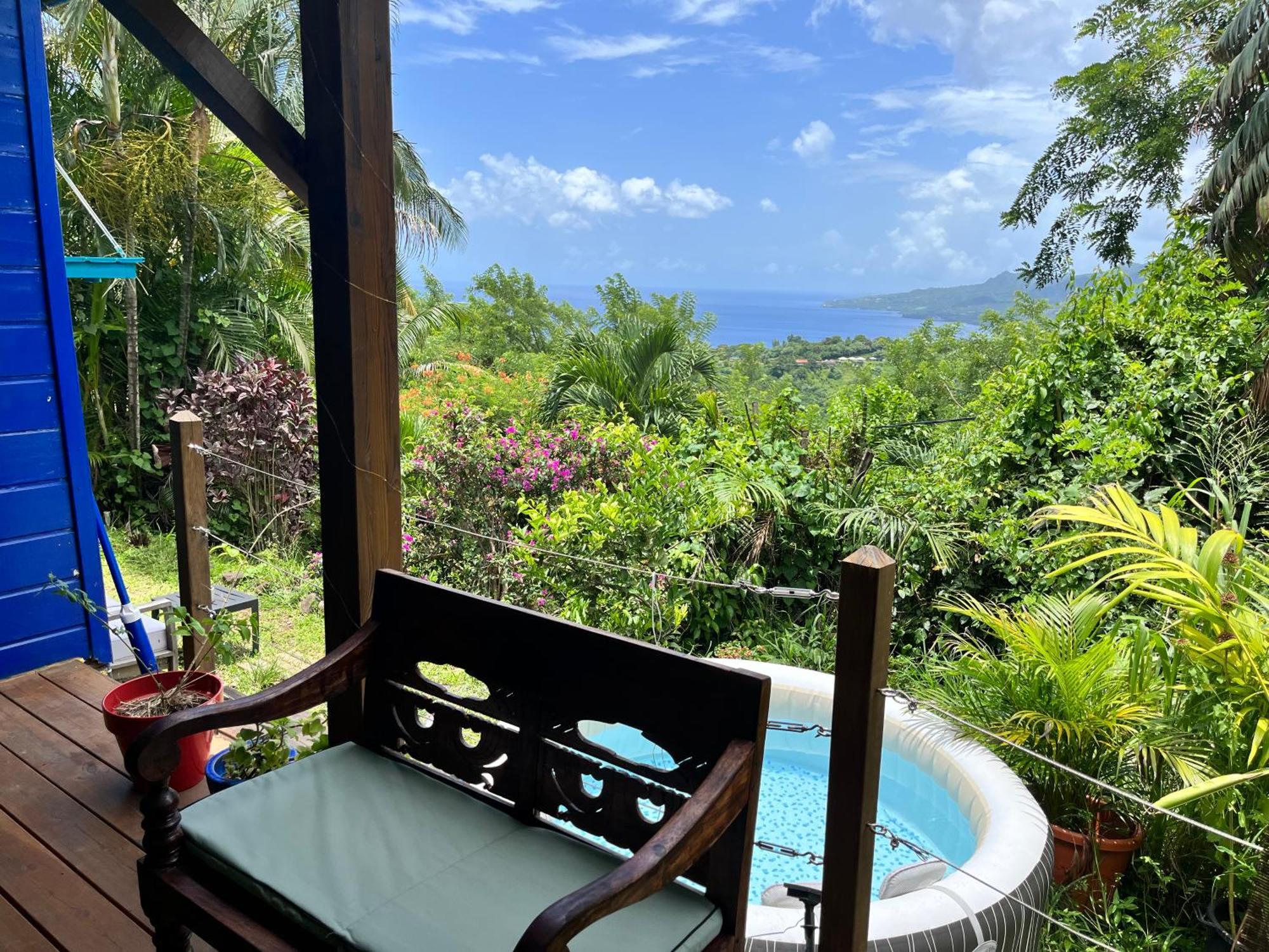 Bungalow Avec Vue Dans Lieu Calme Le Carbet Exterior foto